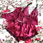 Satin and Lace Three Piece Sleepwear Set by My Secret Drawer® mysecretdrawer.at 59