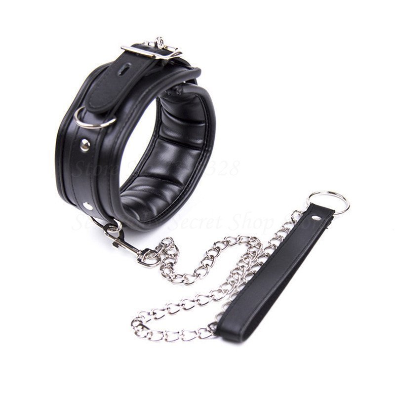 Restrain Faux Leather Black Collar and Leash by My Secret Drawer® mysecretdrawer.at