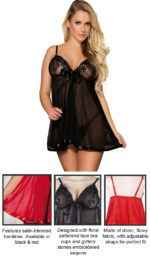 Sheer Lace Open Back Sexy Baby Doll by My Secret Drawer® mysecretdrawer.at 49