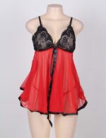 Lace, Satin and Sequin Trimmed Sheer Babydoll by My Secret Drawer® mysecretdrawer.at 36