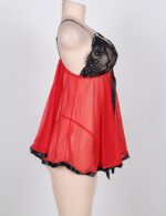 Lace, Satin and Sequin Trimmed Sheer Babydoll by My Secret Drawer® mysecretdrawer.at 34