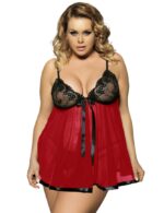 Lace, Satin and Sequin Trimmed Sheer Babydoll by My Secret Drawer® mysecretdrawer.at 29
