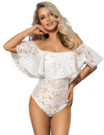 Lace Ruffle Off-The-Shoulder Teddy by My Secret Drawer® mysecretdrawer.at 56