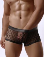 Men’s Faux-Leather Sheer Black Boxers – 2 pack by My Secret Drawer® mysecretdrawer.at 26