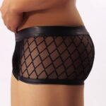 Men’s Faux-Leather Sheer Black Boxers – 2 pack by My Secret Drawer® mysecretdrawer.at 25