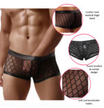 Men’s Faux-Leather Sheer Black Boxers – 2 pack by My Secret Drawer® mysecretdrawer.at 24
