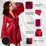 Satin and Lace Wrap-Around Kimono Robe by My Secret Drawer® mysecretdrawer.at 80