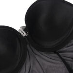 Black Sheer Teddy with Faux Diamond Accents by My Secret Drawer® mysecretdrawer.at 44