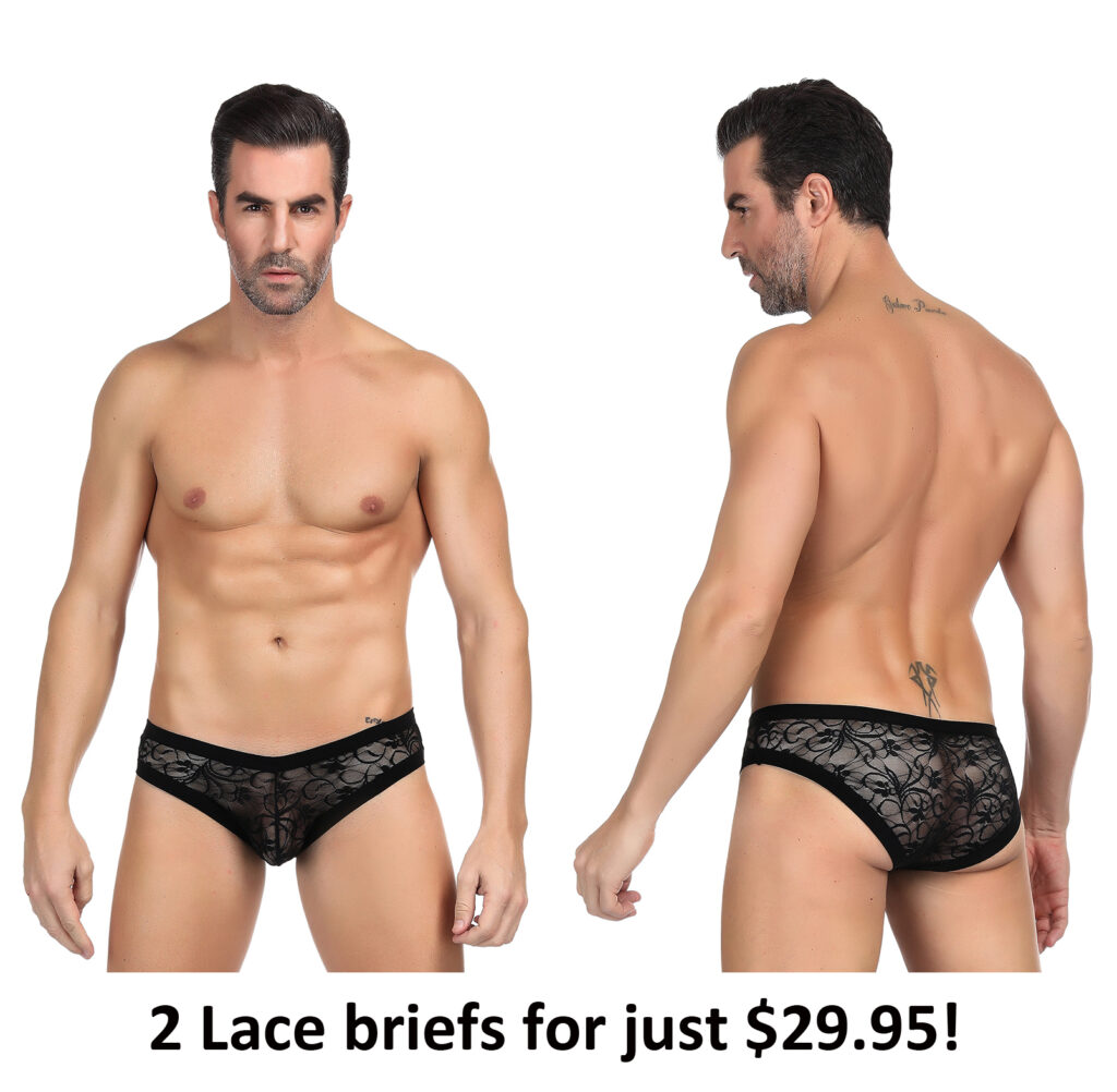 Men’s Lace Pattern Briefs – 2 pack by My Secret Drawer® mysecretdrawer.at 20