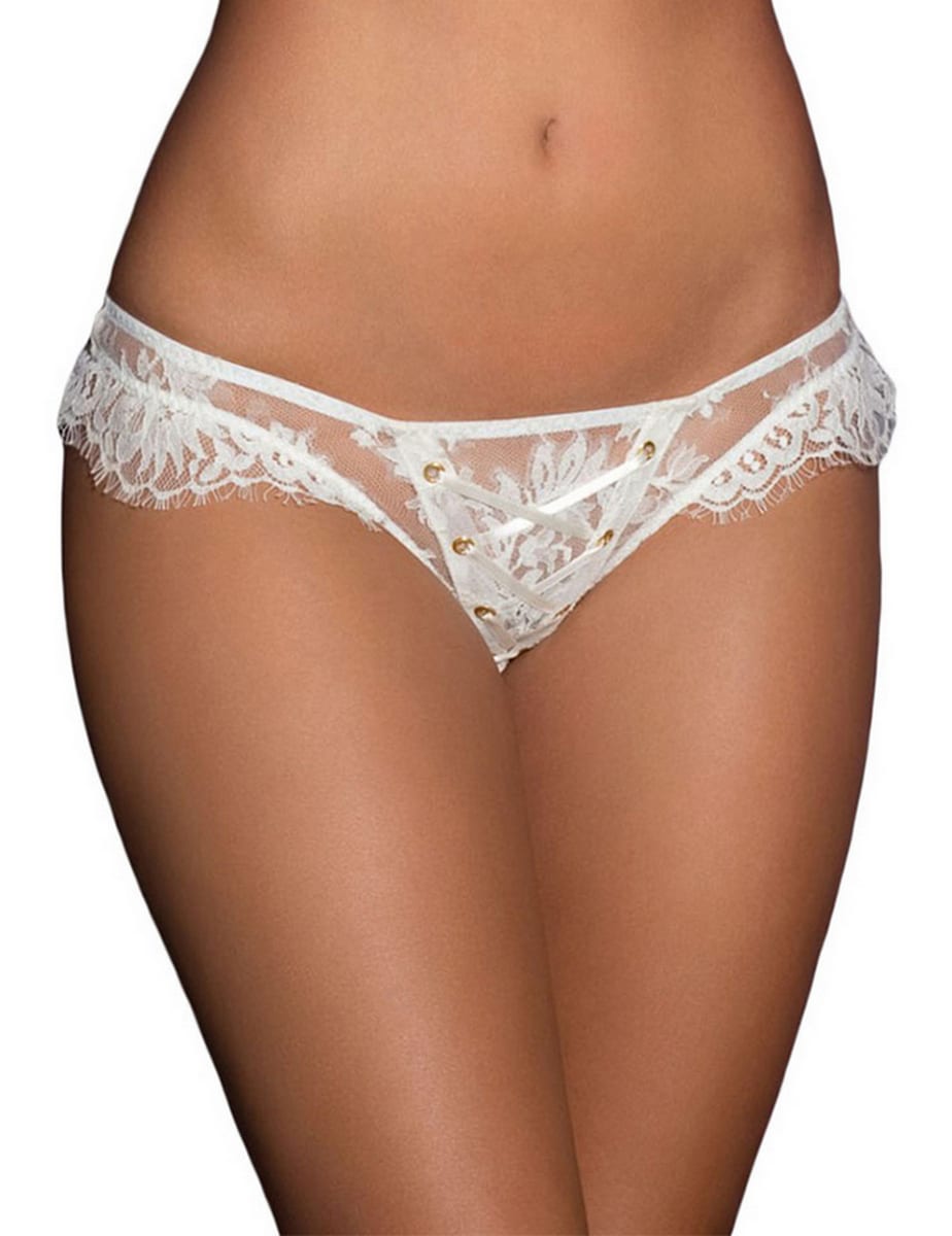 White Ribbon Eyelash Lace Panty by My Secret Drawer® mysecretdrawer.at