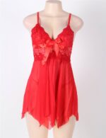 Red Sexy Draping Mesh and Lace Babydoll Set by My Secret Drawer® mysecretdrawer.at 31