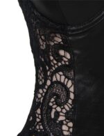 Faux Leather and Black Lace Garter Teddy With Choker Collar by My Secret Drawer® mysecretdrawer.at 34