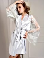 Satin and Lace Wrap-Around Kimono Robe by My Secret Drawer® mysecretdrawer.at 90