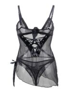 Elegance Eyelash Lace and Satin Underwired Chemise by My Secret Drawer® mysecretdrawer.at 39