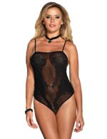 Black Floral Embroidered Sheer Mesh Teddy by My Secret Drawer® mysecretdrawer.at 35