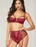 Lace Open Bust Bra and Garter Panty Set by My Secret Drawer® mysecretdrawer.at 47