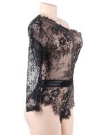 Lace Off-the-Shoulder Long Sleeve Teddy by My Secret Drawer® mysecretdrawer.at 37