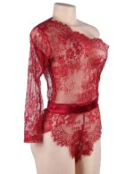 Lace Off-the-Shoulder Long Sleeve Teddy by My Secret Drawer® mysecretdrawer.at 42