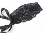 Confession Lace and Faux Leather Bra Set with Garters and Ties by My Secret Drawer® mysecretdrawer.at 42