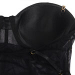 Leatherette and Chiffon Basque Bodysuit by My Secret Drawer® mysecretdrawer.at 33