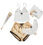 Satin and Lace Three Piece Sleepwear Set + Bonus Innocence Set! mysecretdrawer.at 9