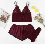Satin and Lace Three Piece Sleepwear Set + Bonus Innocence Set! mysecretdrawer.at 10